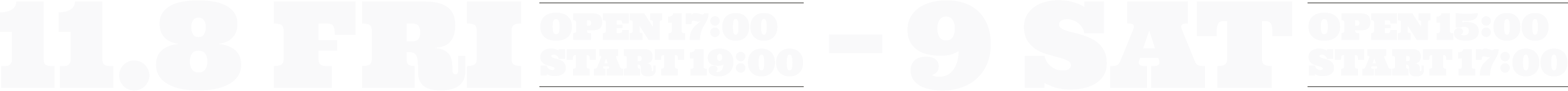 11.8FRI OPEN17:00 START19:00 / 9SAT OPEN15:00 START17:00